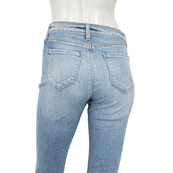 L'AGENCE $285 Sada High-Rise Cropped Slim Denim Jeans Raw hem Size 25 - Picture 11 of 11
